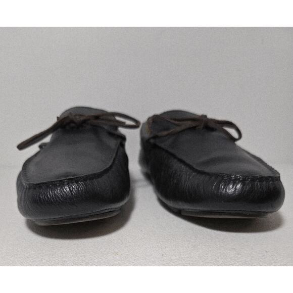 Mercanti Fiorentini Mens Relax Tie Shoe Black Leather Loafers 9.5M - Picture 3 of 9
